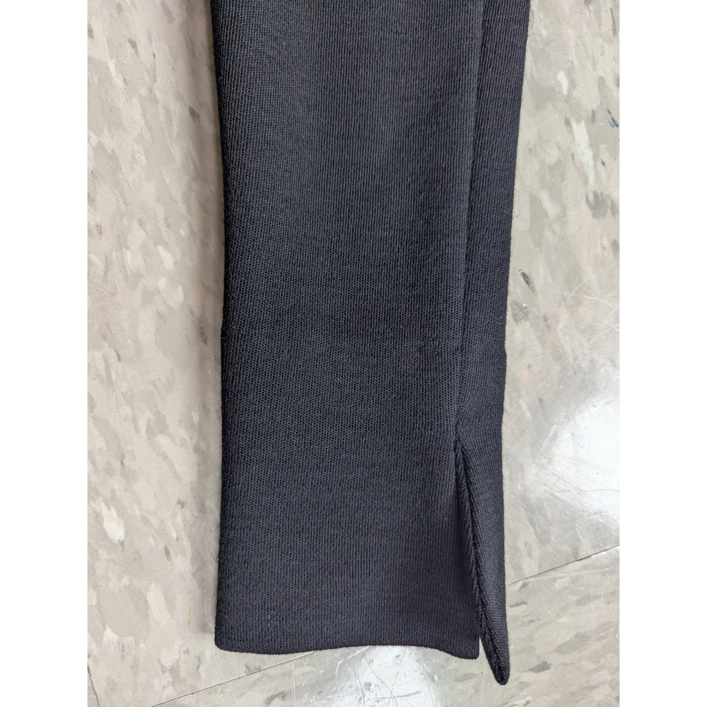Vintage Cathy Hardwick 80s Wool Black Dress Flute Wrist Shoulder Pads Marios - Picture 6 of 12